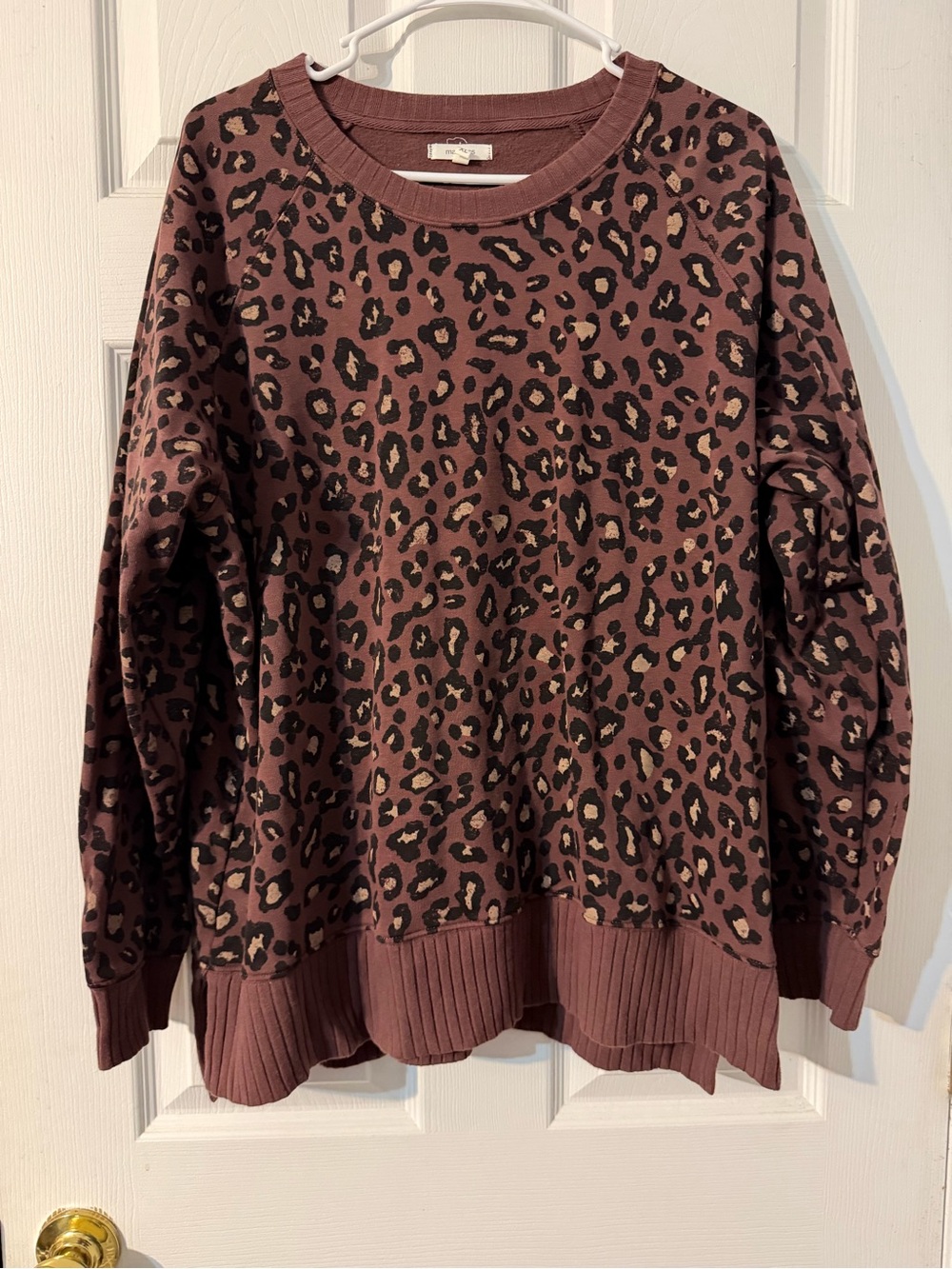 Women’s Willowsoft Leopard Tunic Sweatshirt Size X-Large